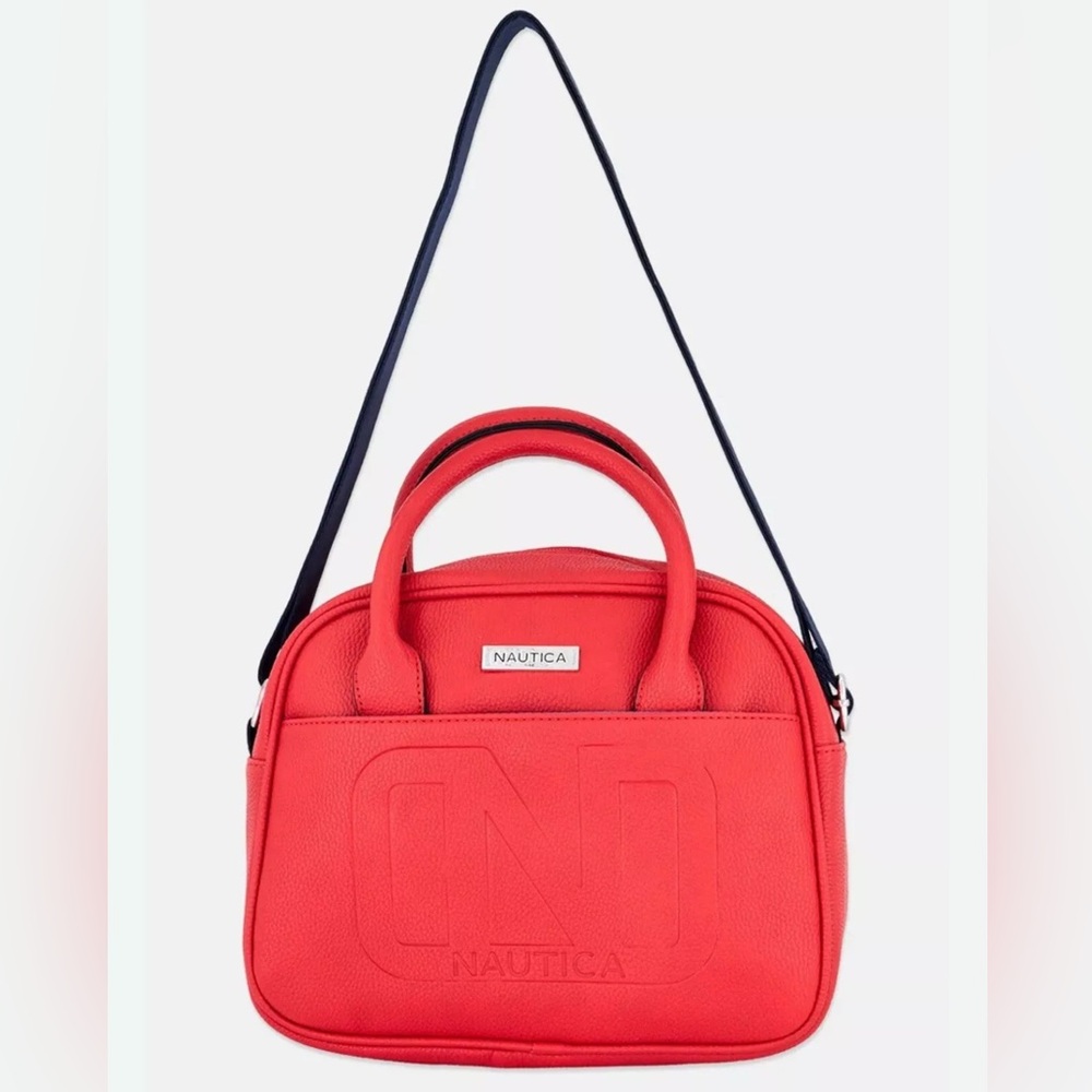 NWT Nautica Red Satchel Crossbody Shoulder Bag Handbag Strap